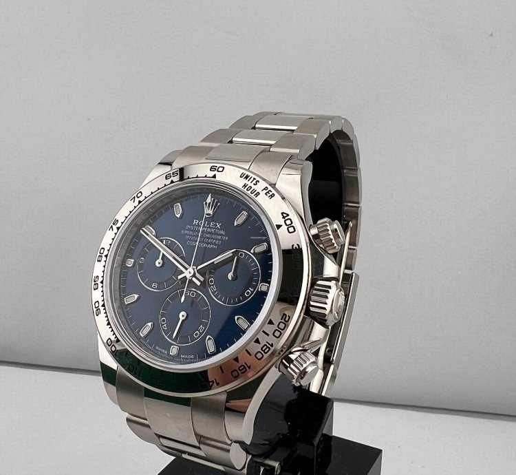 Rolex Daytona White Gold Blue Dial Discontinued