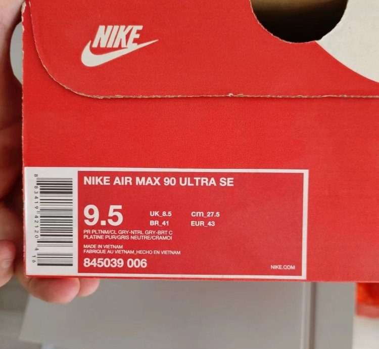 Nike Air Max 90 Ultra Se Shoes Platinum Gray 845039-006