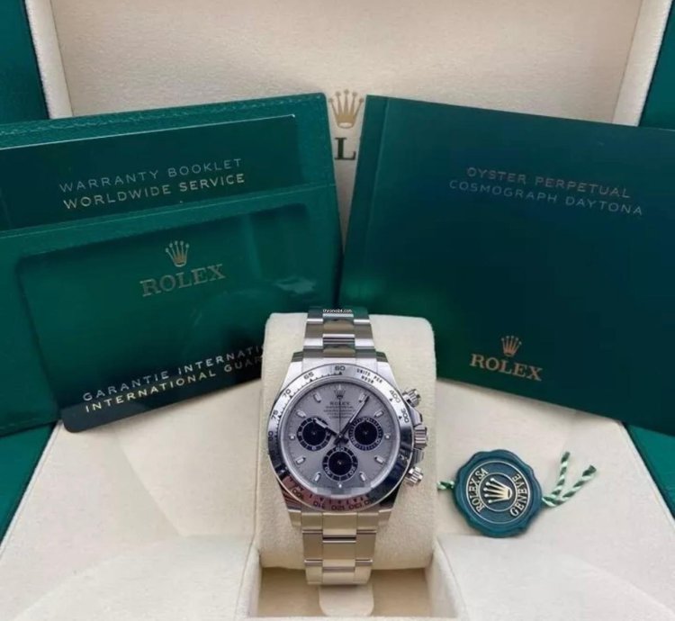 Rolex Daytona White Gold Cosmograph Daytona 40mm Watch - Steel And Black Index Dial 116509