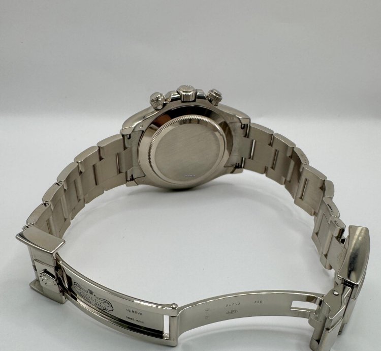 Rolex Daytona White Gold Cosmograph Daytona 40mm Watch - Steel And Black Index Dial 116509