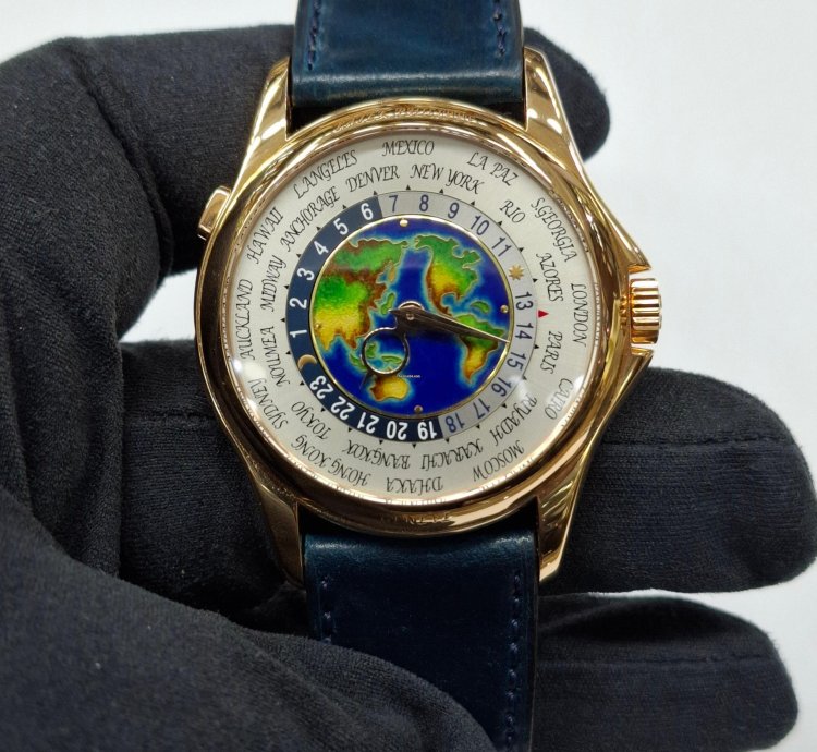 Patek Philippe World Time Sealed Mens Watch 5131r World Time 18k Cloisonne