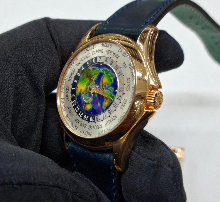 Patek Philippe World Time Sealed Mens Watch 5131r World Time 18k Cloisonne