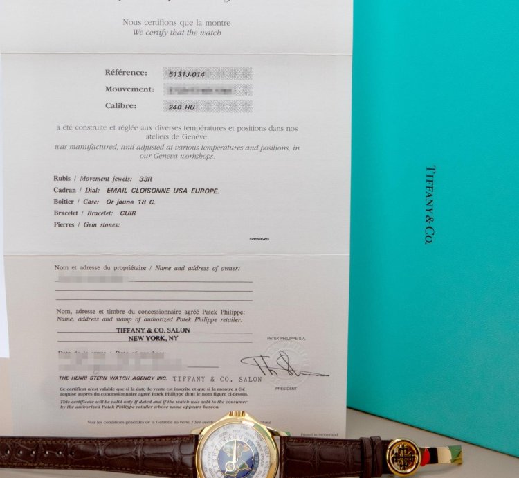 Patek Philippe World Time Tiffany Co 5131j-014