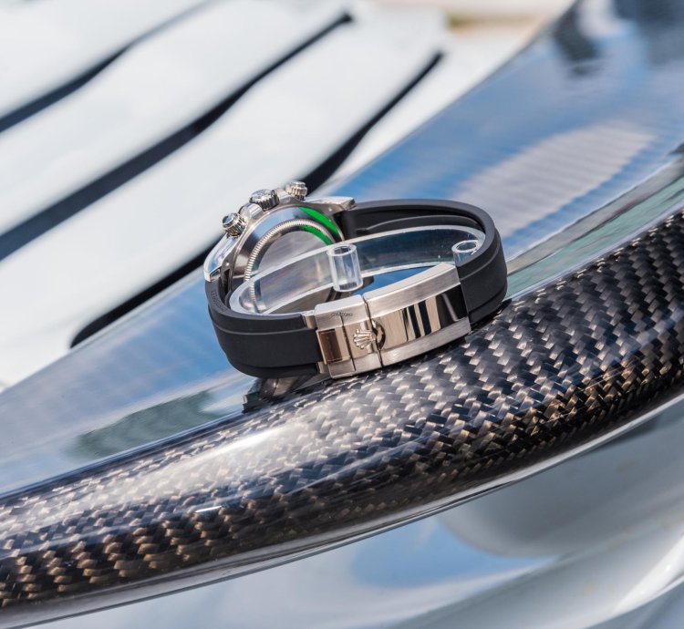 Rolex Daytona White Gold On Oysterflex