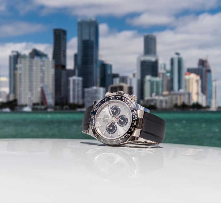 Rolex Daytona White Gold On Oysterflex