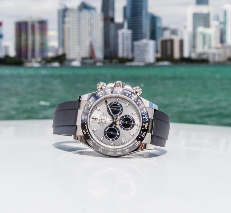 Rolex Daytona White Gold On Oysterflex