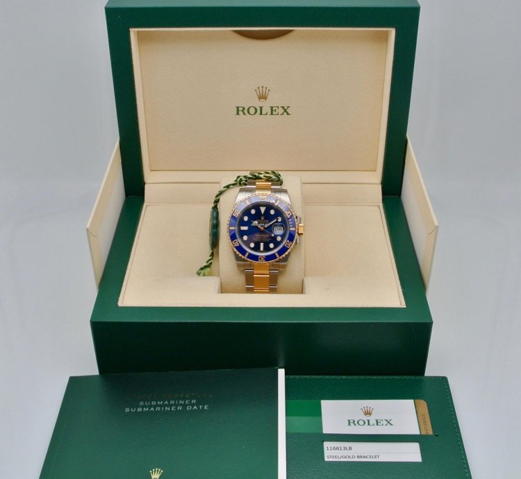 Rolex Submariner Date Blue Old Reference 116613 Nos Full Stickers
