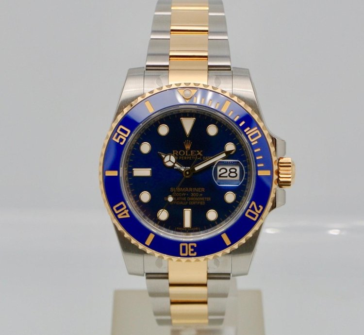 Rolex Submariner Date Blue Old Reference 116613 Nos Full Stickers