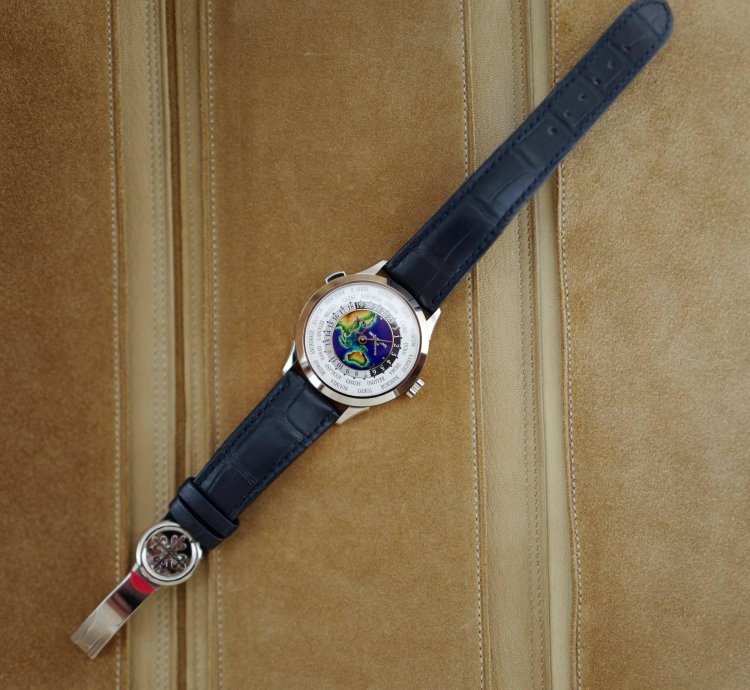 Patek Philippe World Time White Gold World Time Enamel Watch Ref 5231