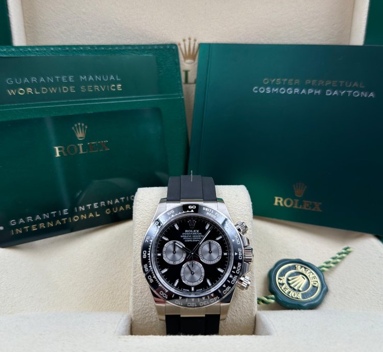 Rolex Daytona White Gold Oysterflex Black Dial 126519ln Unworn 2024