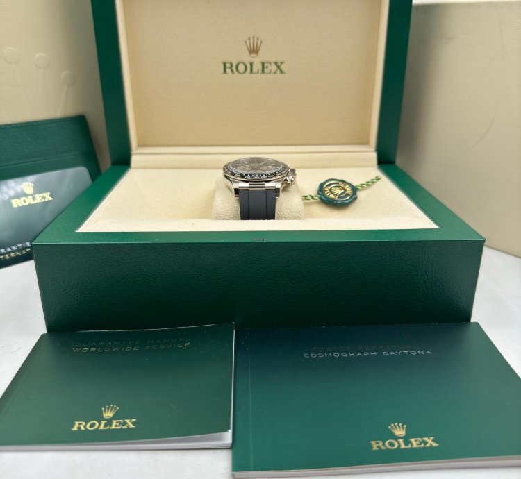 Rolex Daytona White Gold Oysterflex Black Dial 126519ln Unworn 2024