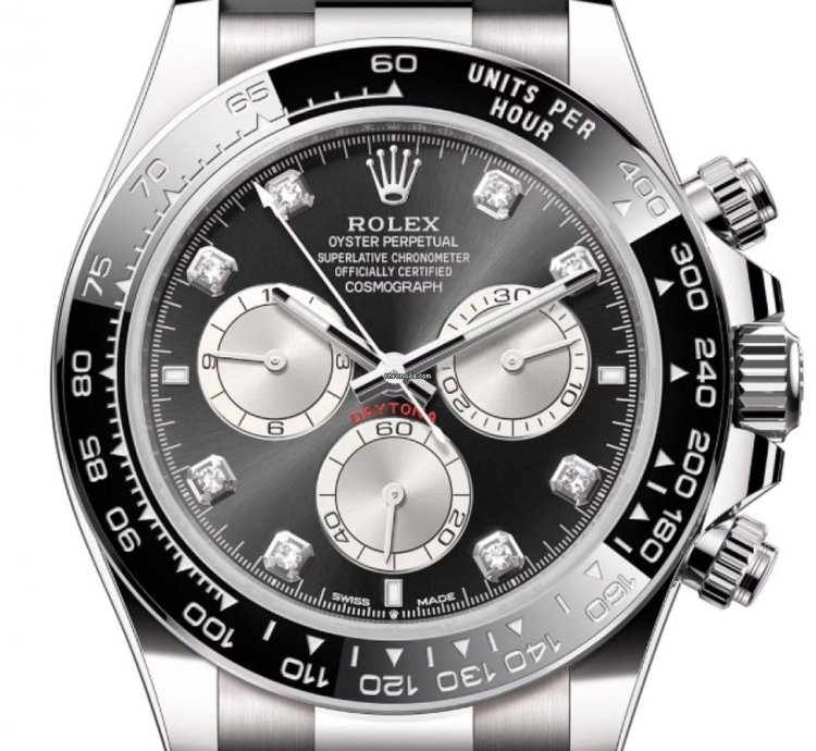 Rolex Daytona White Gold Oysterflex Black Diamond Dial 126519ln Unworn 2024