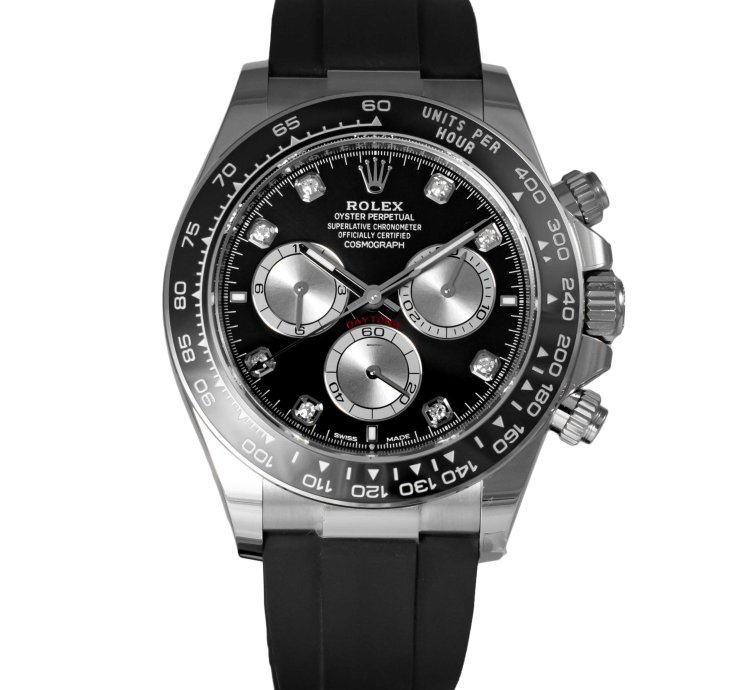 Rolex Daytona White Gold Oysterflex Diamond Dial 126519ln New