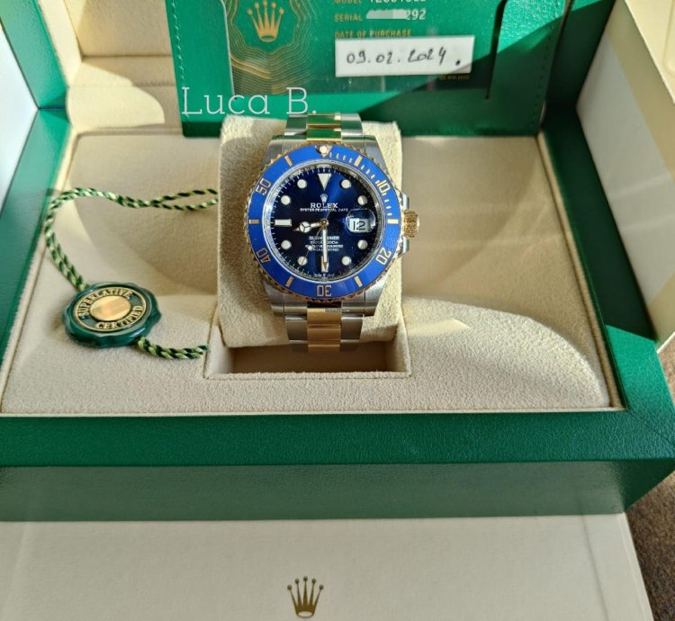 Rolex Submariner Date Certified 41mm Stainless Steel Yellow Gold