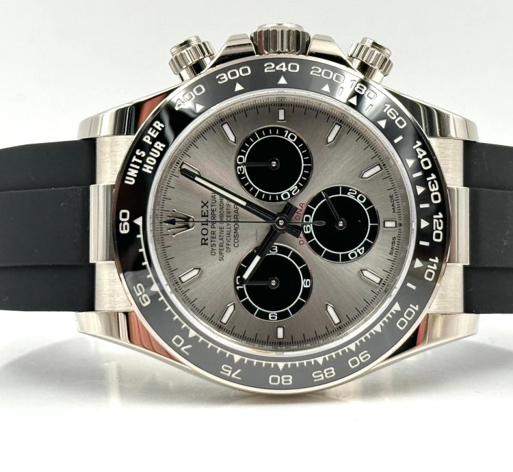 Rolex Daytona White Gold Oysterflex Grey Silver Dial 126519ln Unworn 2024