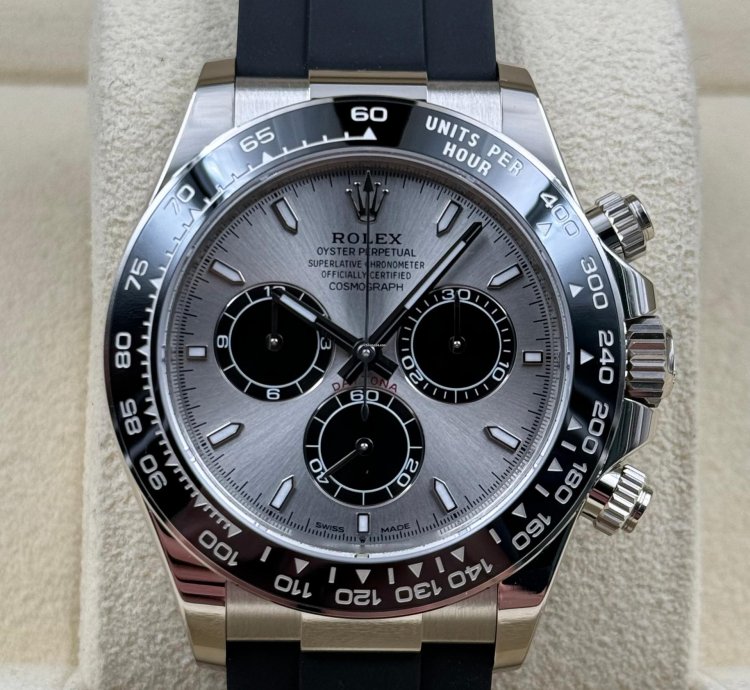 Rolex Daytona White Gold Oysterflex Grey Silver Dial 126519ln Unworn 2024