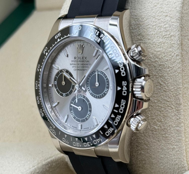 Rolex Daytona White Gold Oysterflex Grey Silver Dial 126519ln Unworn 2024