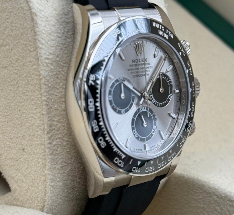 Rolex Daytona White Gold Oysterflex Grey Silver Dial 126519ln Unworn 2024
