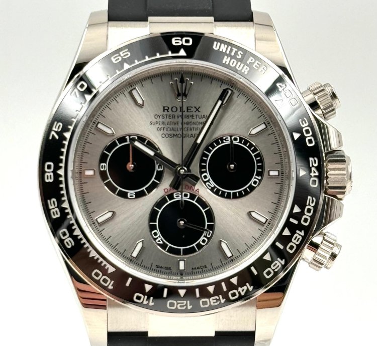 Rolex Daytona White Gold Oysterflex Grey Silver Dial 126519ln Unworn 2024