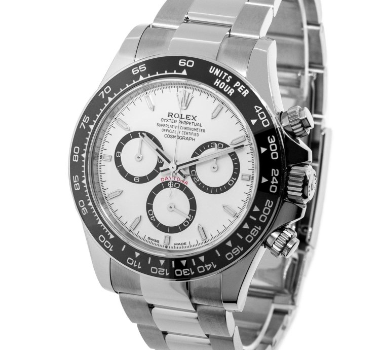 Rolex Daytona White Panda 40mm Stainless Steel White Dial Black Bezel 126500ln