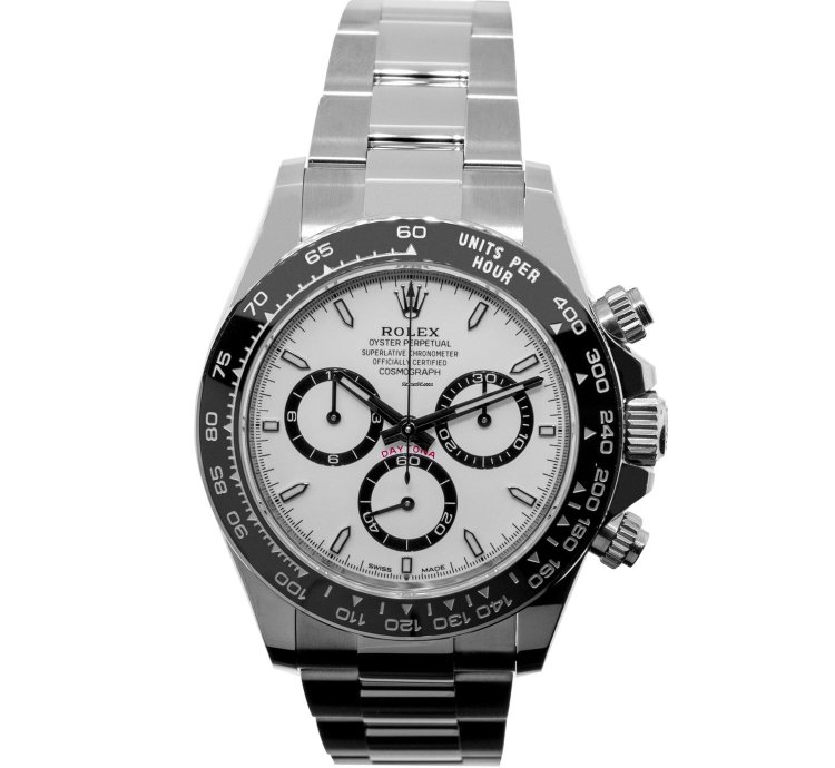 Rolex Daytona White Panda 40mm Stainless Steel White Dial Black Bezel 126500ln