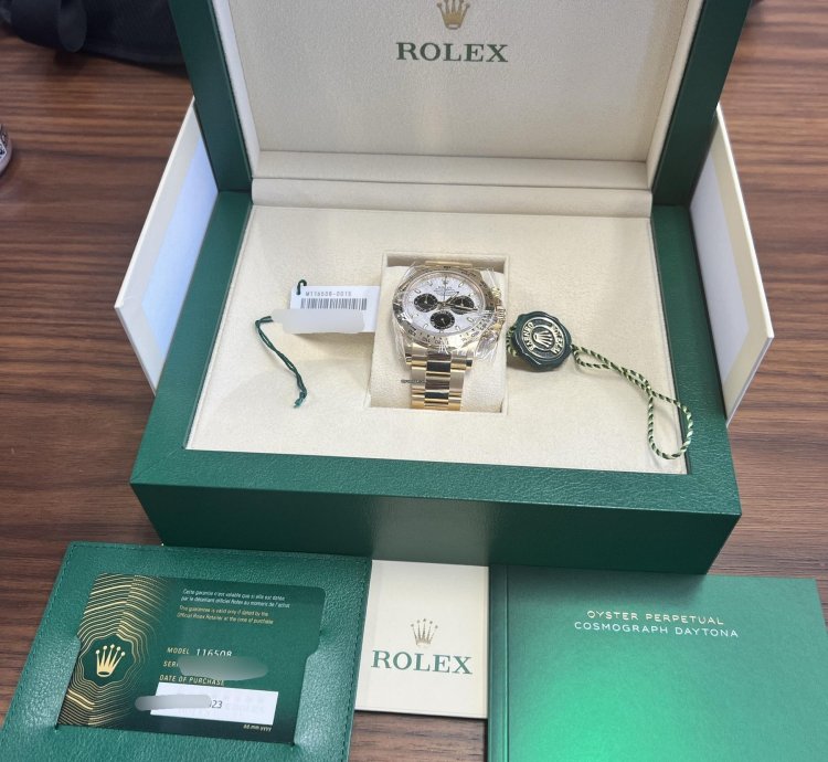 Rolex Daytona White Tag Meteorite Dial Yellow Gold Daytona