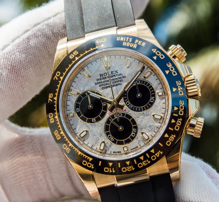 Rolex Daytona Yellow Gold - Meteorite Dial - Oysterflex discontinued
