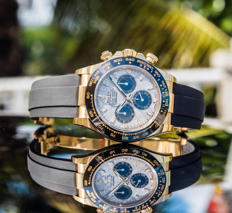 Rolex Daytona Yellow Gold - Meteorite Dial - Oysterflex discontinued