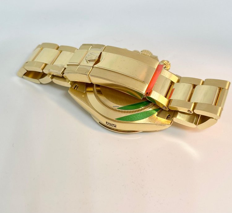 Rolex Daytona Yellow Gold Black Diamond Dial 116508 New
