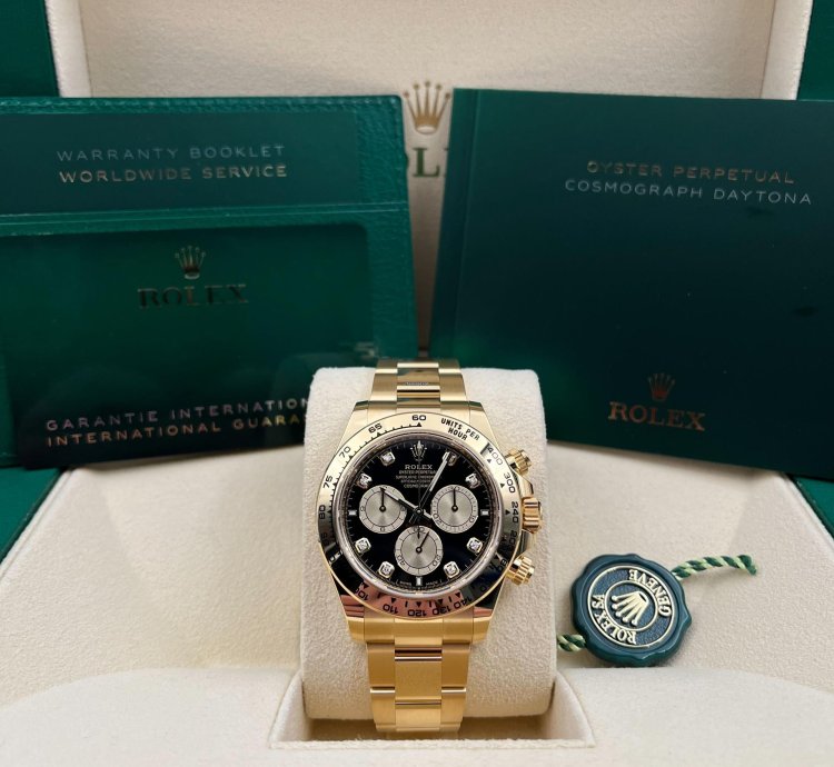Rolex Daytona Yellow Gold Black Diamond Dial 126508 Unworn 2024