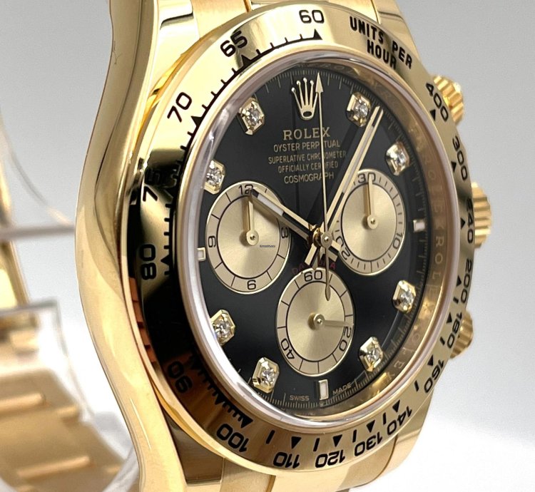 Rolex Daytona Yellow Gold Black Diamond Dial 126508 Unworn 2024