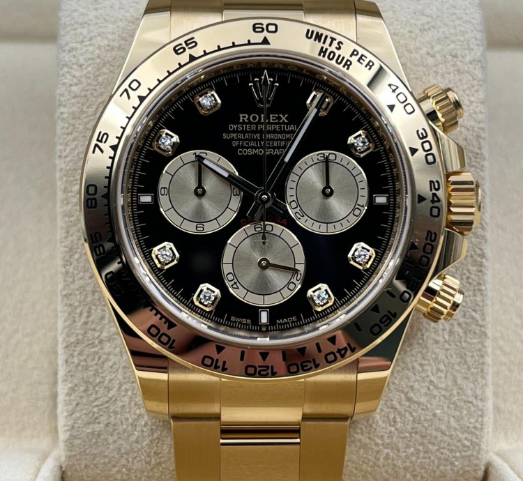 Rolex Daytona Yellow Gold Black Diamond Dial 126508 Unworn 2024