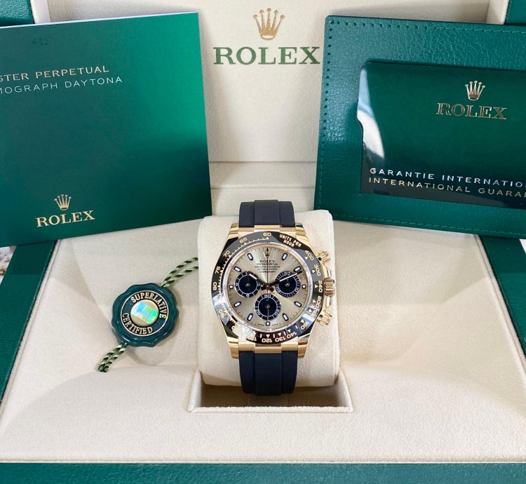 Rolex Daytona Yellow Gold Champagne Black 2023 Yml Pikachu Dial