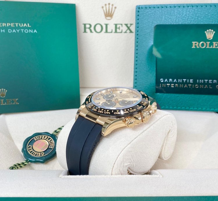 Rolex Daytona Yellow Gold Champagne Black 2023 Yml Pikachu Dial