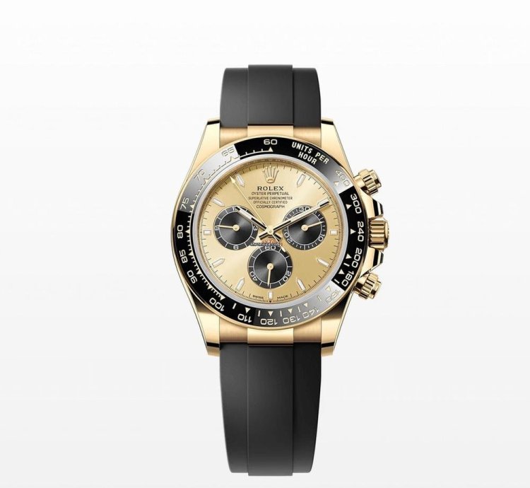 Rolex Daytona Yellow Gold Champagne Dial Oysterflex 126518ln New 2024
