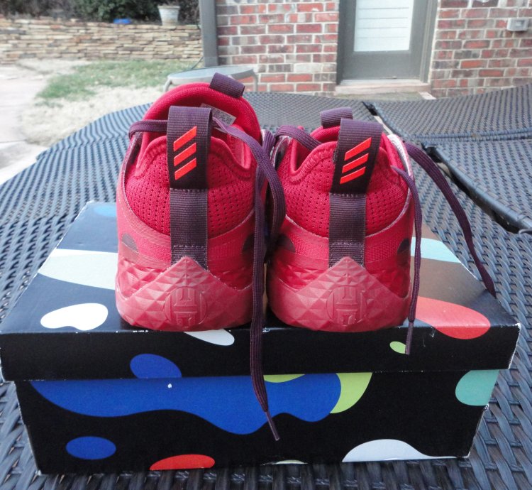 Adidas Harden Red Polka Dot Futurenatural Sneakers Sz 8