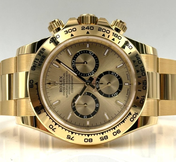 Rolex Daytona Yellow Gold Champagne Dial Yellow Gold Bracelet 126508 Unworn 2024