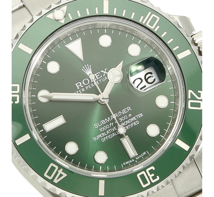 Rolex Submariner Date Hulk New 2011 Full Sticker On Full Set Lc 160