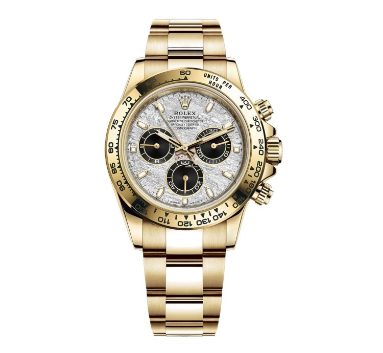 Rolex Daytona Yellow Gold Cosmograph Daytona 40 Watch - Meteorite And Black Dial - Oyster 116508