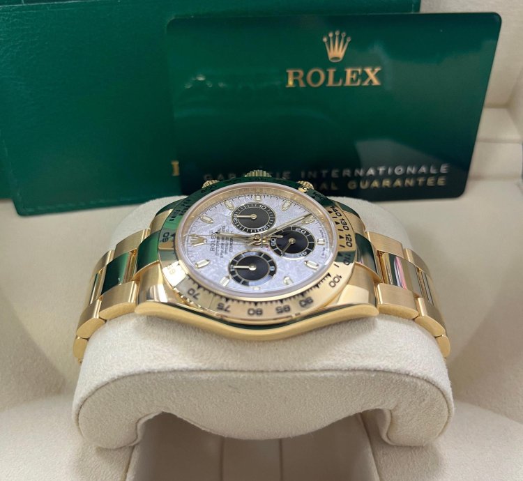 Rolex Daytona Yellow Gold Cosmograph Daytona 40 Watch - Meteorite And Black Dial - Oyster 116508