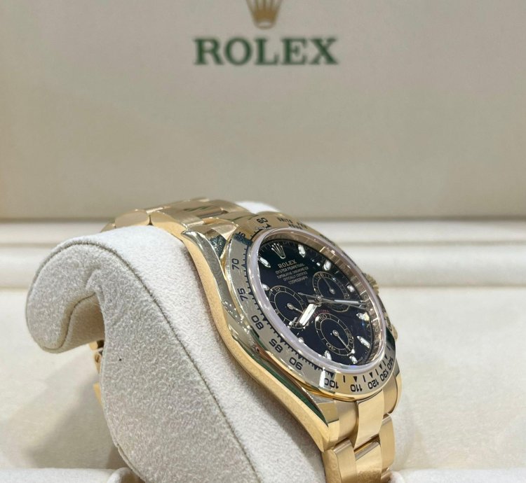 Rolex Daytona Yellow Gold Daytona Black Dial 2022 Unworn 116508 Box And Papers