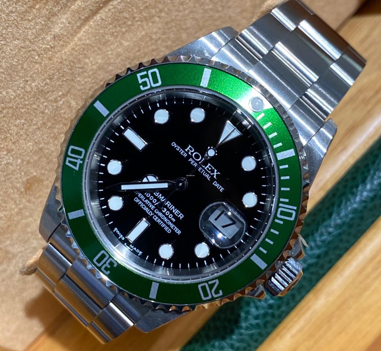 Rolex Submariner Date Kermit Fat Four Nos Serial F4