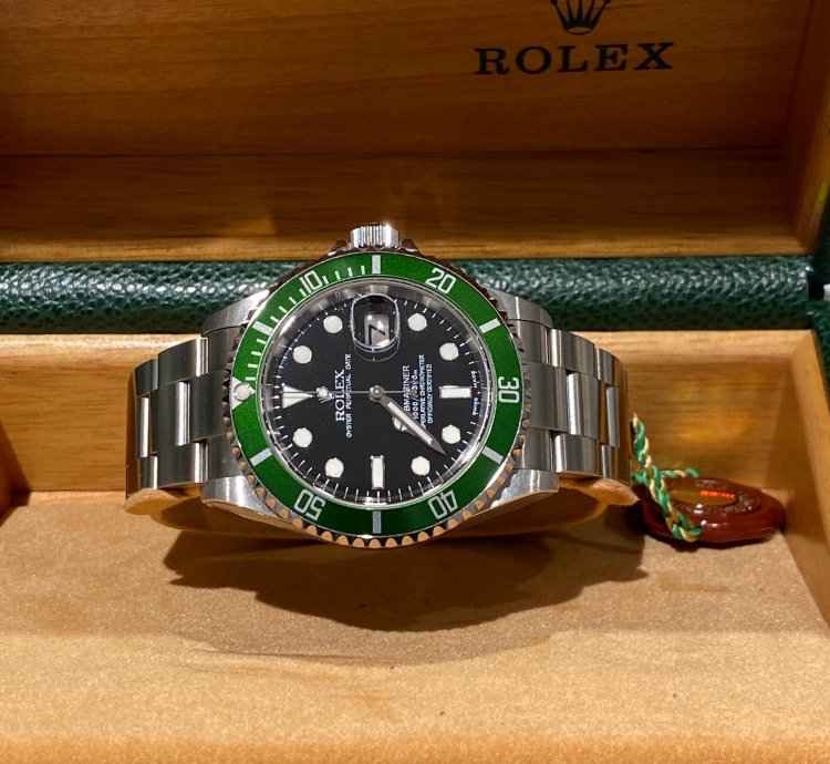 Rolex Submariner Date Kermit Fat Four Nos Serial F4