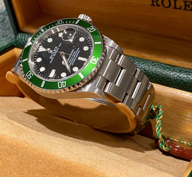 Rolex Submariner Date Kermit Fat Four Nos Serial F4