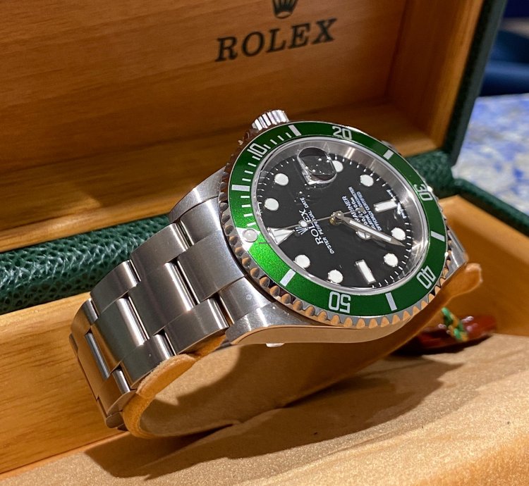 Rolex Submariner Date Kermit Fat Four Nos Serial F4