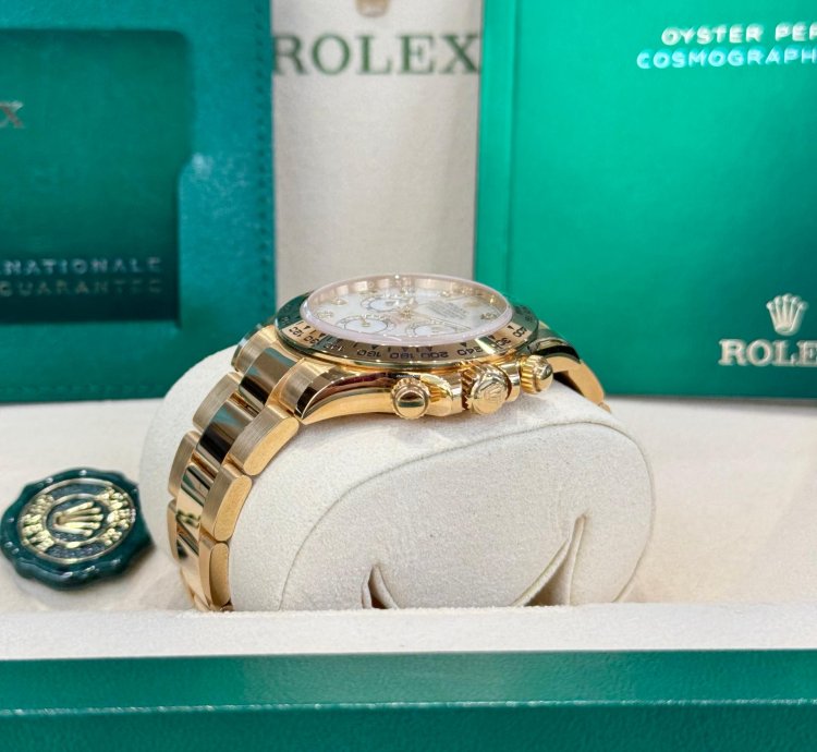 Rolex Daytona Yellow Gold Mother Of Pearl Diamond Dial 2021