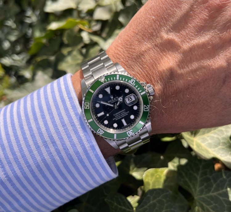 Rolex Submariner Date Kermit Full Sticker On Full Set 2010