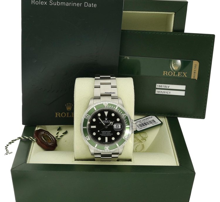 Rolex Submariner Date Kermit Full Sticker On Full Set 2010
