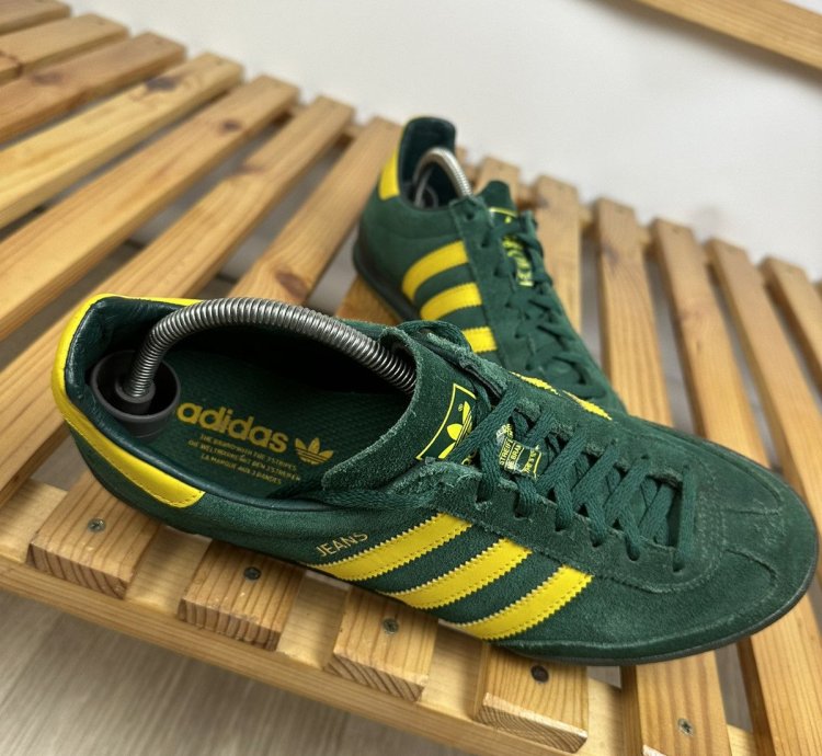 Adidas Jeans Green Shoes Sneakers Vintage