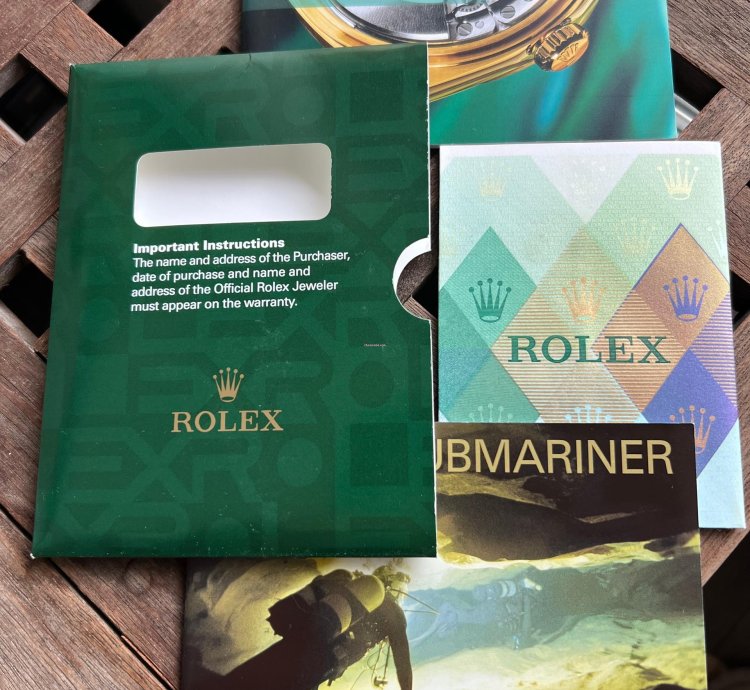 Rolex Submariner Date Kermit Nos Fat Four Mk1 Full Set Sticker 16610lv